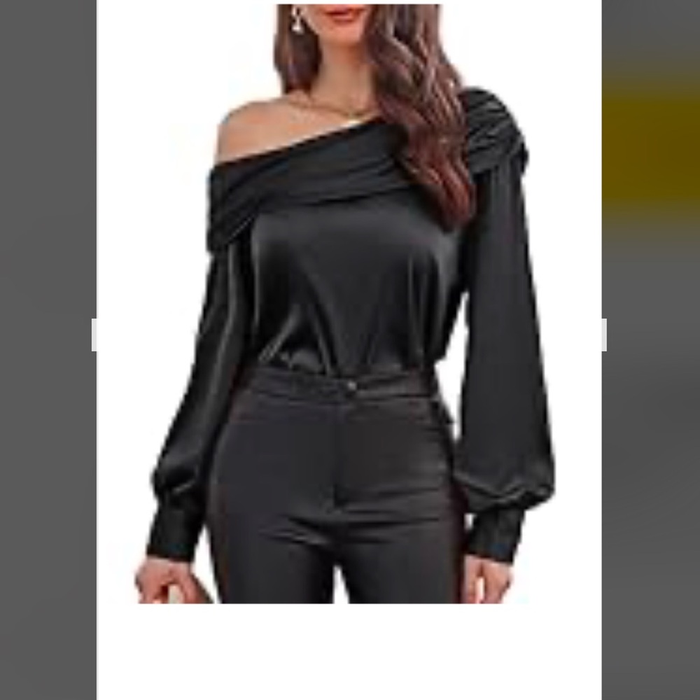 Elegant Black Off-Shoulder Blouse